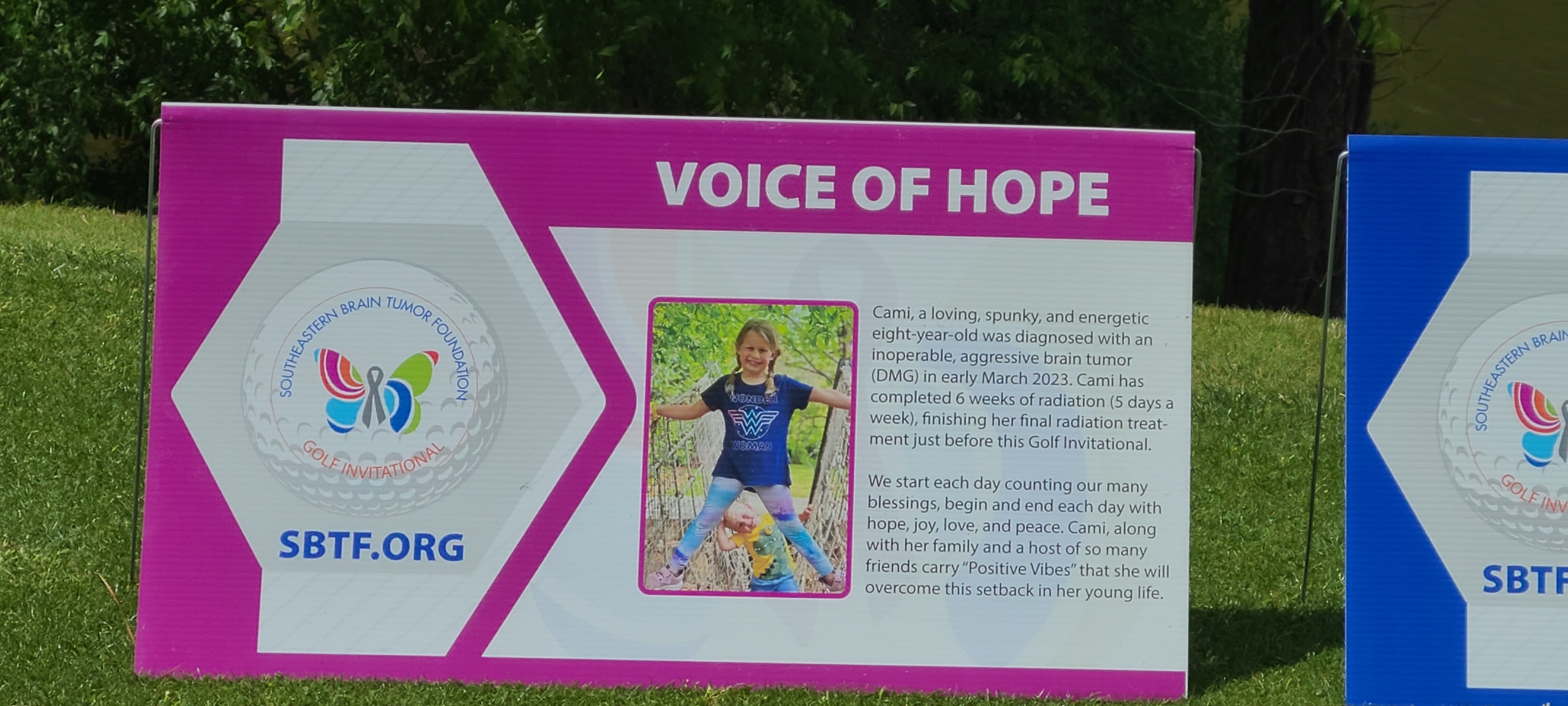 Voice of Hope Golf Sign